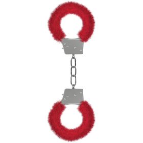 Ouch! Beginner's Furry Handcuffs (Option: Red)