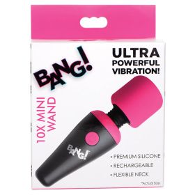 Bang! 10X Vibrating Mini Silicone Wand (Option: PINK)